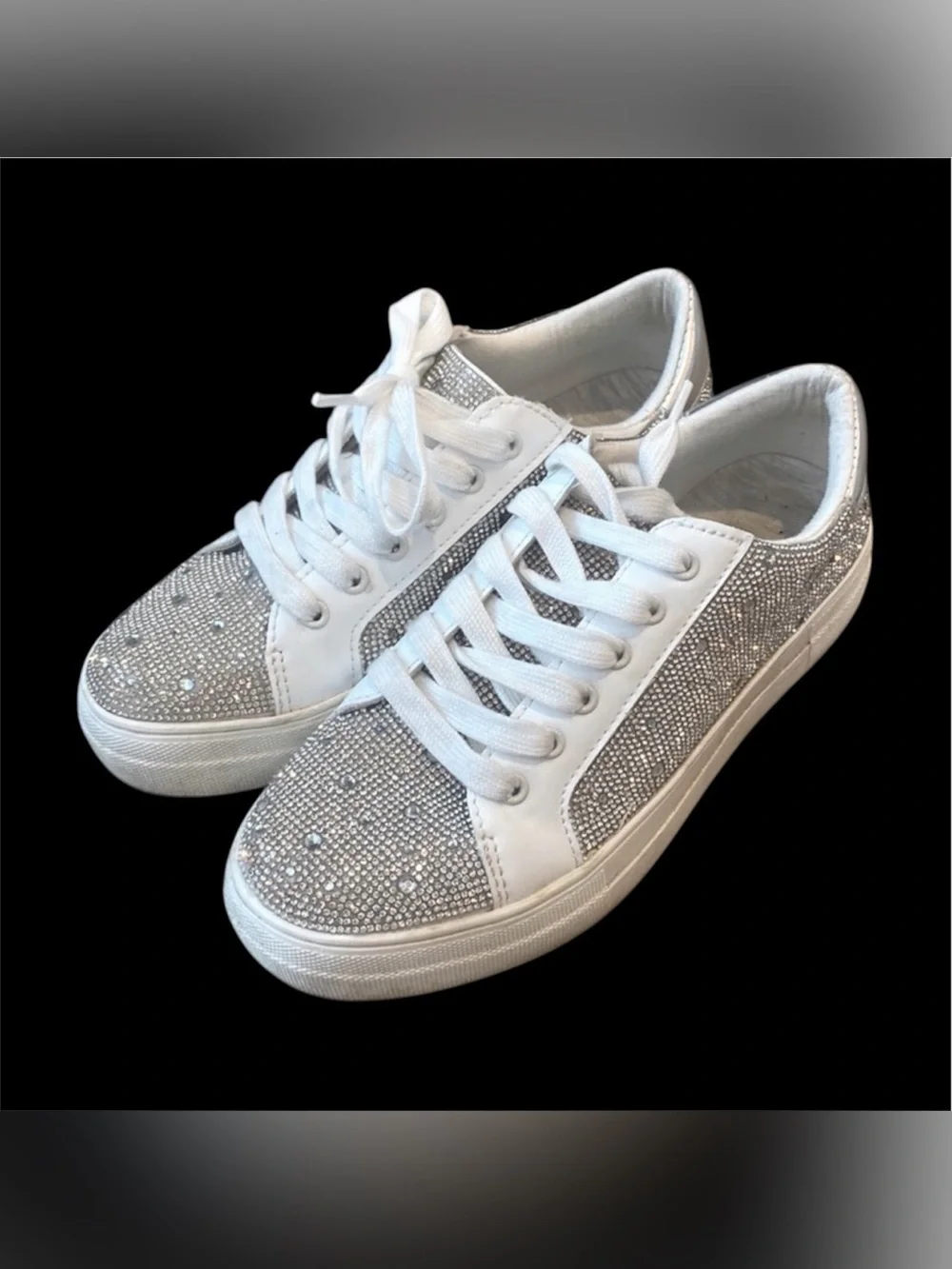 Soda silver bling sparkle tennis shoes Size 7.5